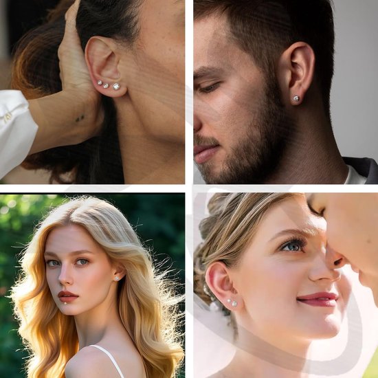 16G 18G 20G Threadless Labret Stud, 6 Stks Roestvrij Staal Flatback Stud Oorbellen Kraakbeen Tragus Oorbel voor Vrouwen Hypoallergeen Monroe Medusa Piercing Sieraden — afbeelding 5