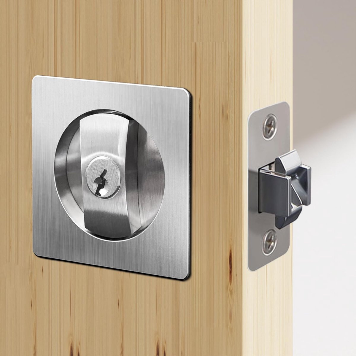 onzichtbaar, inbouw, hout, zilver