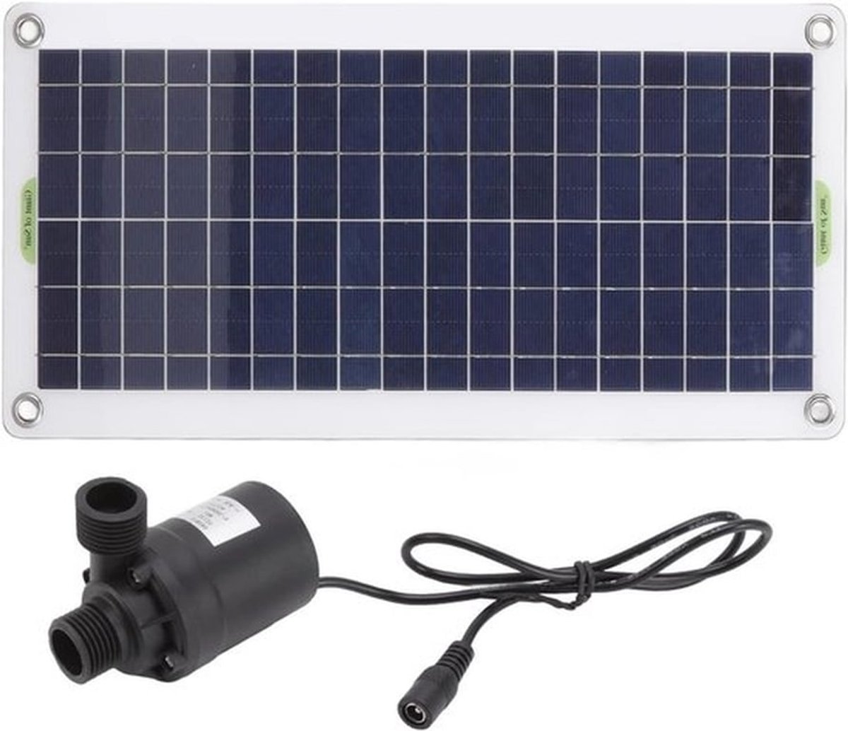 Waterpompset op zonne-energie 30W voor vogelbad, aquarium en vijver