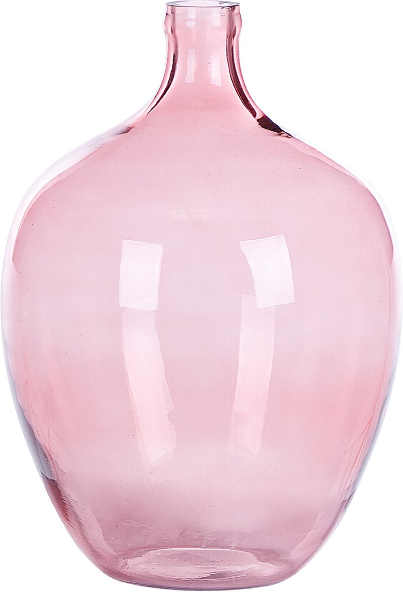 Beliani ROTI - Bloemenvaas - Roze - Glas