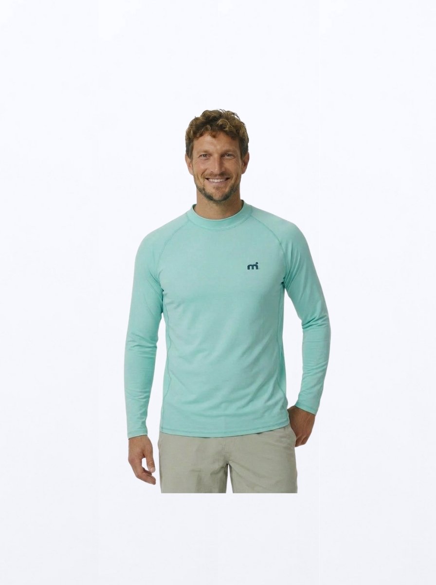 Mistral Ocean Heren Rash Guard | Opal Blauw | Maat XXL | Lange Mouw | UV-Beschermend Watershirt | Voor SUP, Surfen, Windsurfen en Strand