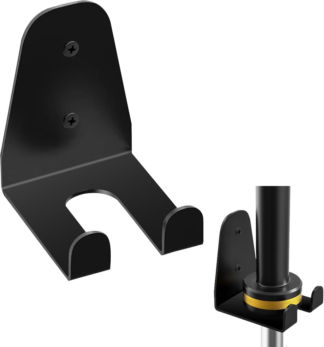 SnelShoppen - Barbell Wall Mounted Olympic Barbell Holder, Ruimtebesparende Dumbbell Stand voor 33mm Gewichten, Stabiele Verticale Fitnessoplossing vo