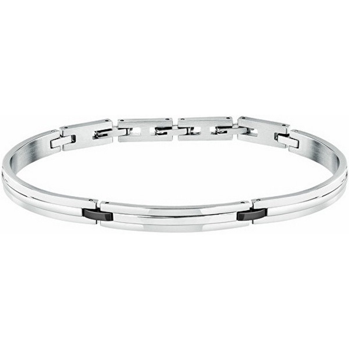 MORELLATO MOTOWN SALS109 STAINLESS STEEL/ZWARTE ARMBAND 1 STUK