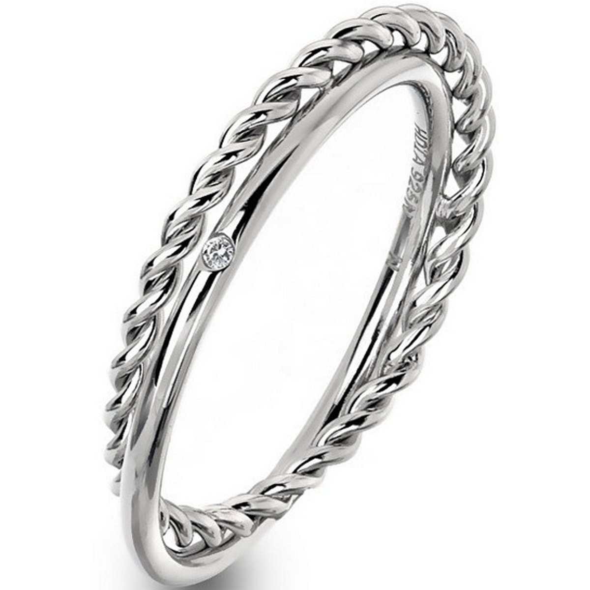 HOT DIAMONDS UNITY DR210 - 52 MM - ZILVEREN RING MET DIAMANT 1 STUK