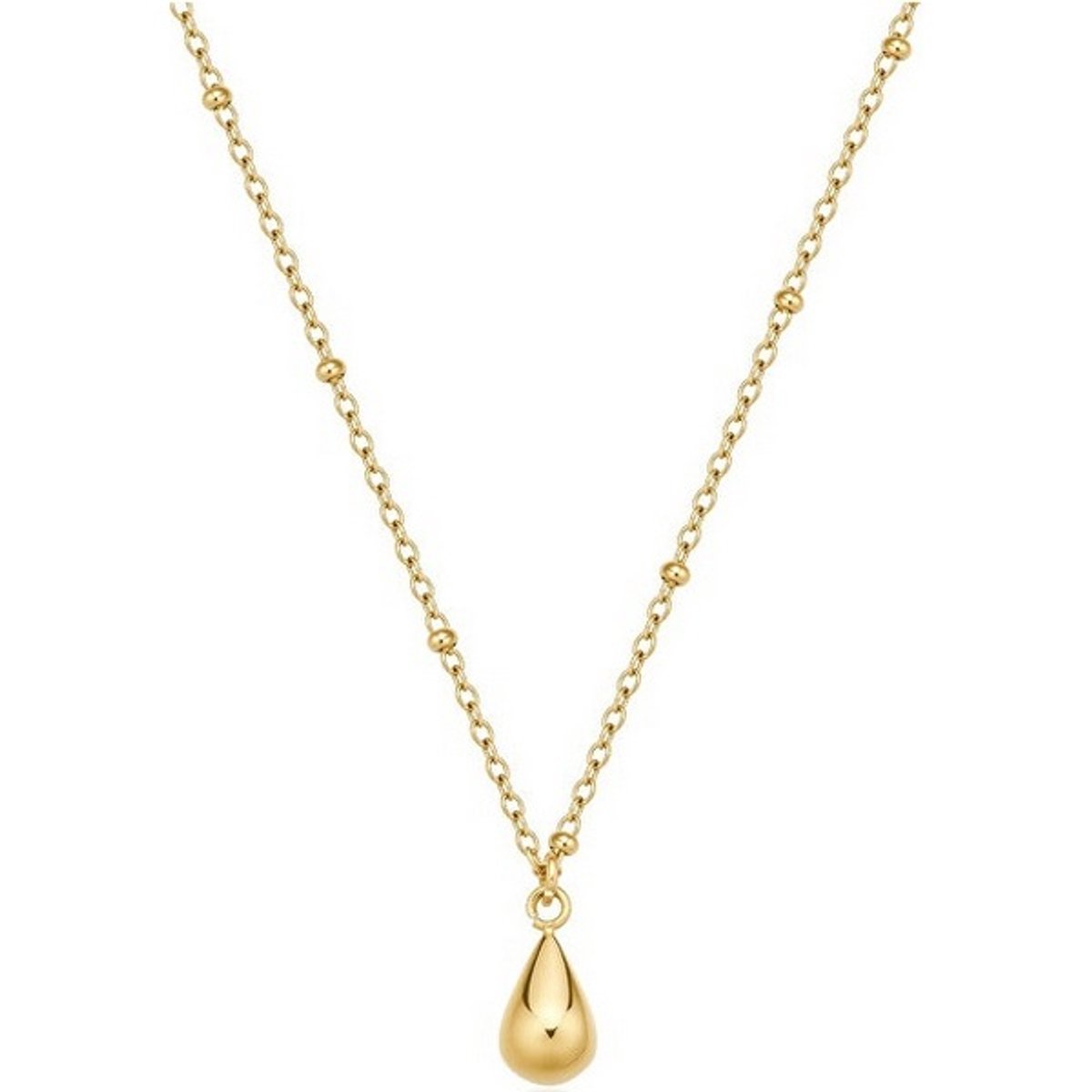 BROSWAY PERFECT BPC10 GOLD-PLATED DRUPPEL KETTING 1 STUK