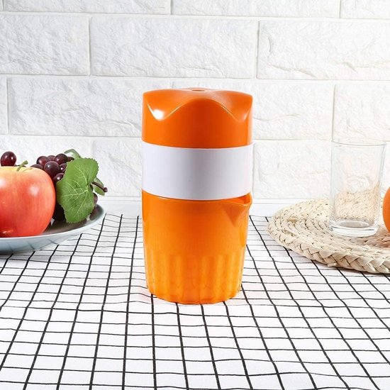 SnelShoppen - Citruspers Handpers Draagbaar voor Sinaasappel/Limoen/ citroen, Voedsel ABS Citrus Juicer, Efficiënte Citrusvruchten Perser (Kleur: Oran — afbeelding 4