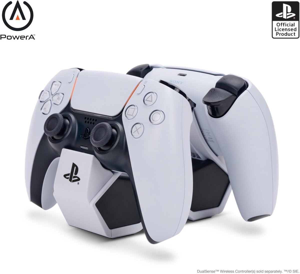 Thijox - Dubbel Laadstation voor DualSense Controllers - Oplaadstation PS5 - Officieel Gelicentieerd - Laad 2 Controllers Tegelijk - Eenvoudig Gebruik