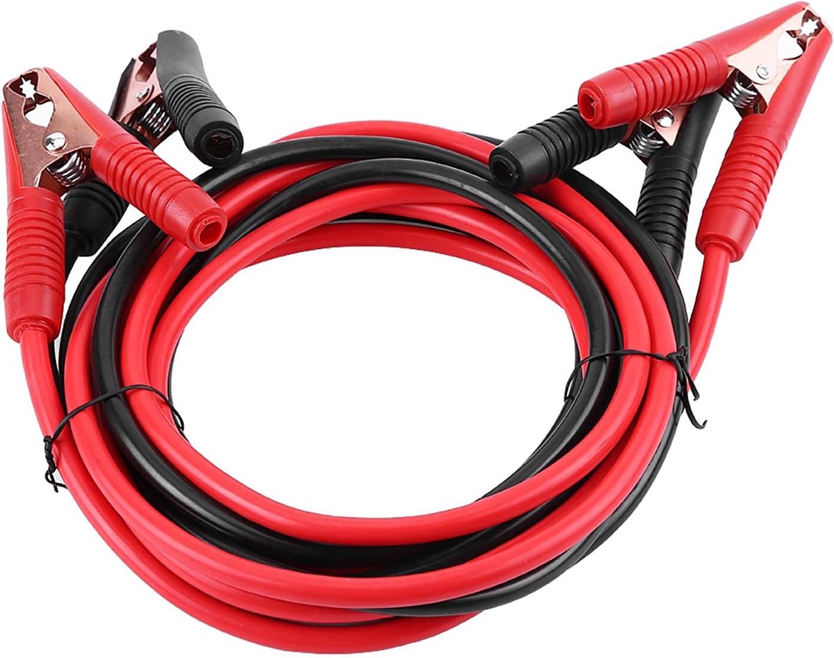 Thijox - 4 Meter 2200A Auto-accu Startkabels, Flexibele Power Booster Kabels voor Auto en Motor, Vaste Schede, Ideaal voor Noodsituaties