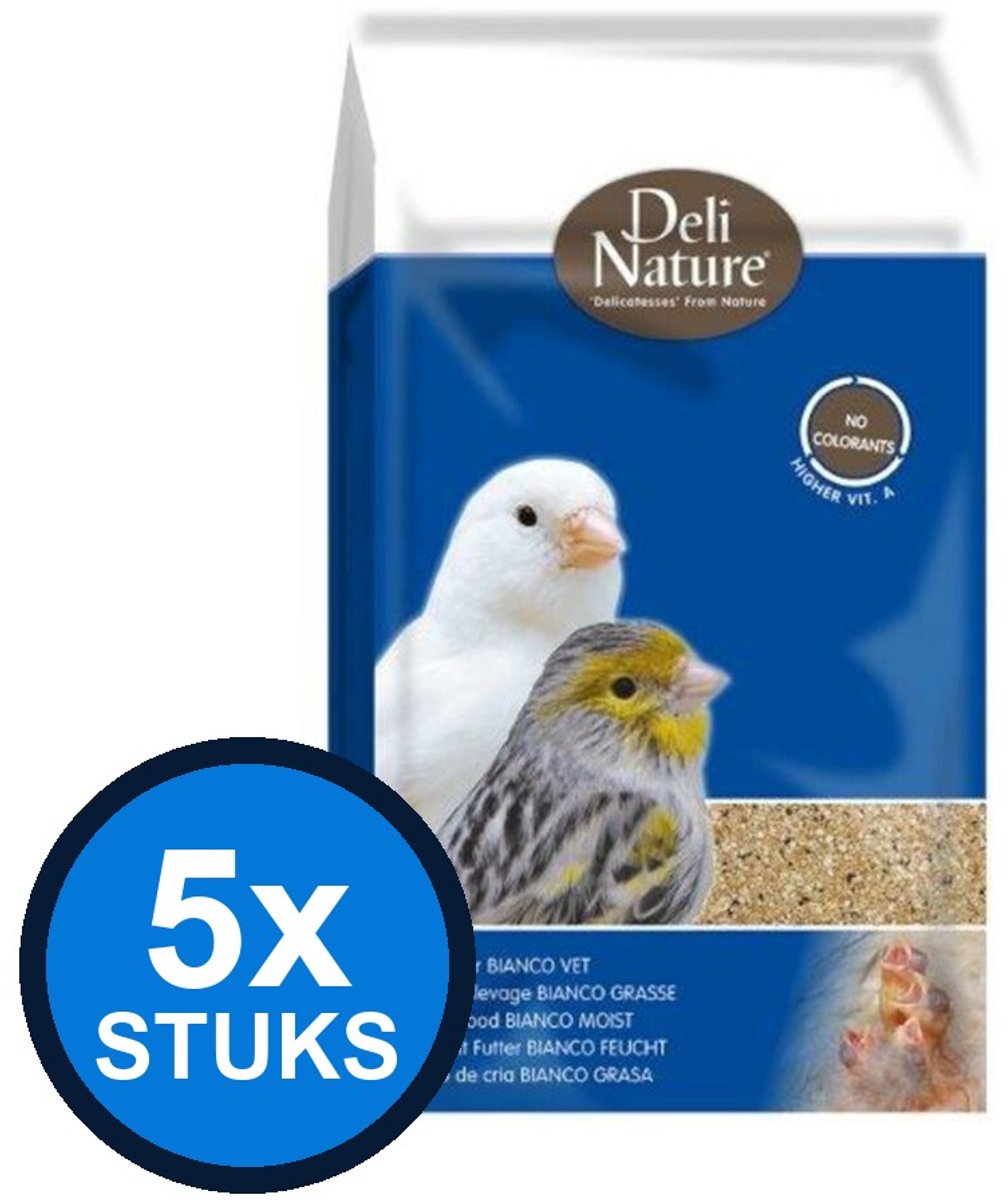 5x Deli Nature - opfokvoer vet bianco 1kg - Vogelvoer - 1 kg