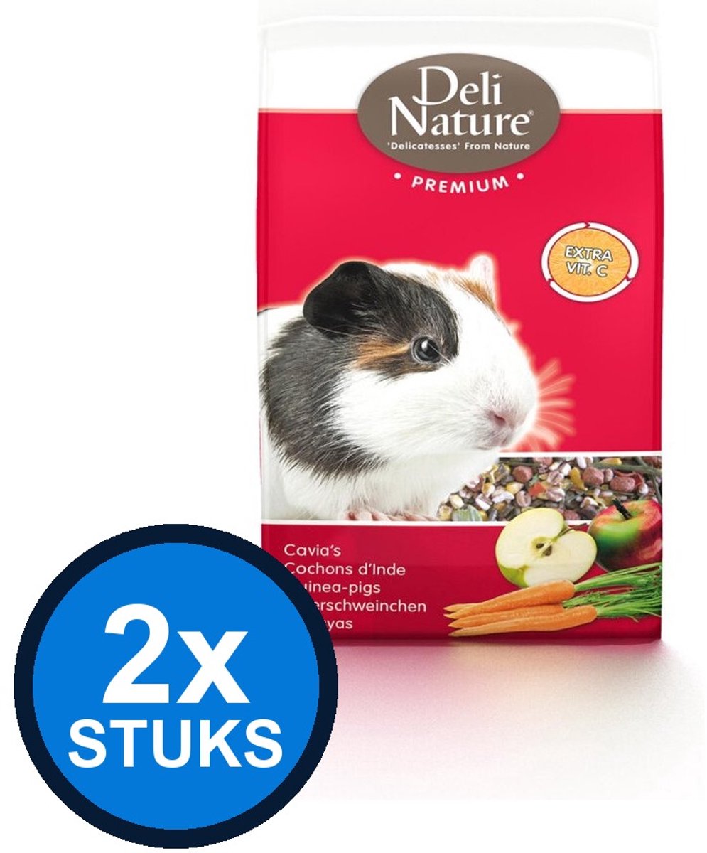 2x Deli Nature - Premium cavia's 3kg - Knaagdierenvoer - 3 kg