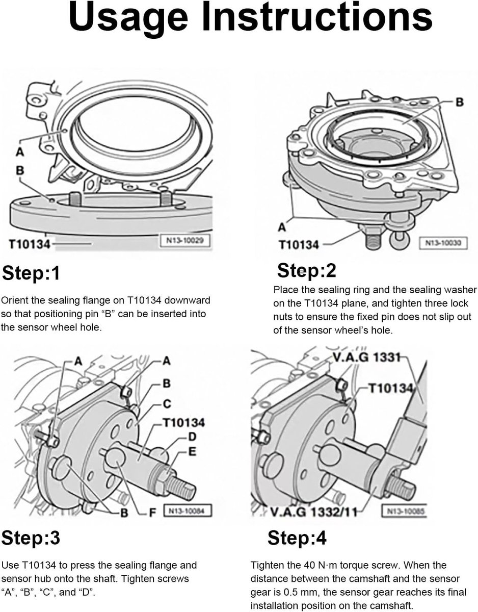 Professionele Crankshaft Achterste Keerring Installateur en Flens Verwijderaar voor 1.4/1.6 Benzine en 1.9/2.0 Diesel Motoren met Hoogwaardige Gereedschappen