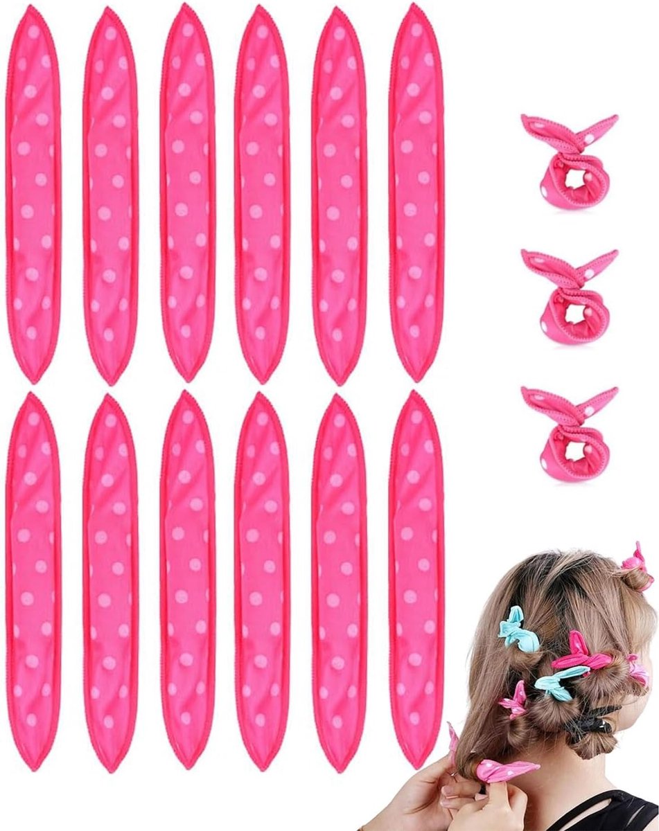 Thijox - Krulspelden van Schuimrubber, 12 Stuks, Zachte Slaapkrulspelden voor Kinderen en Vrouwen, Veilig en Comfortabel, Ideaal voor Nachtelijk Gebru