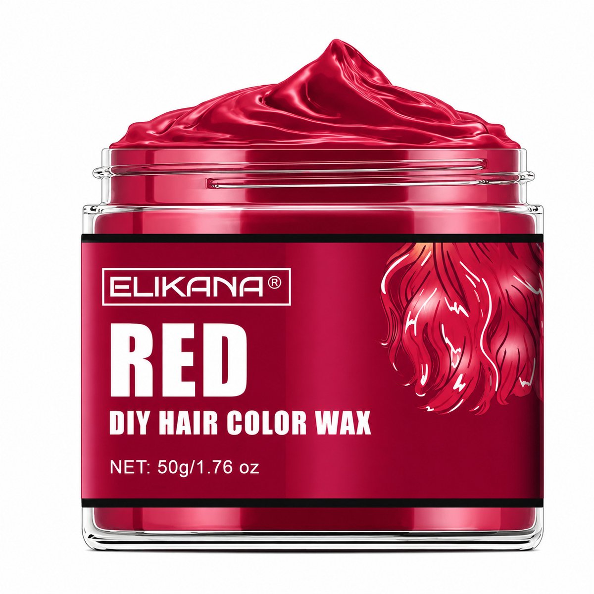 Rode Uitwasbare Haarkleuring – Tijdelijke Haarverf voor Styling en Kleur – Washable Hair Color Cream
