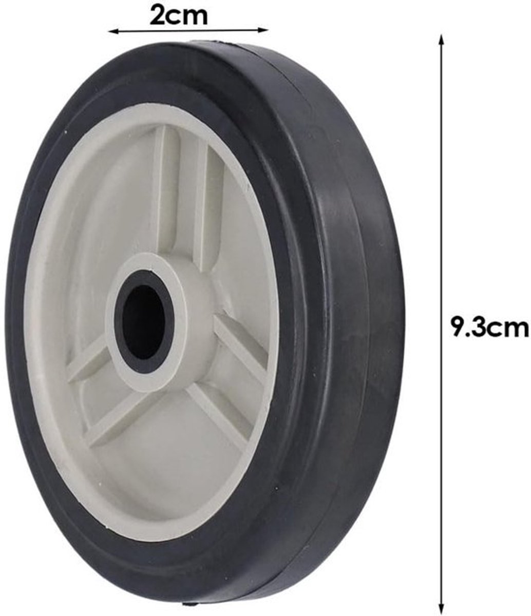 Zwenkwielen Set van 4 - 4 Inch - ABS-gelagerd - 95 Mm Diameter - 22 Mm Dikte - Geschikt voor Luchtcompressoren - Wielen
