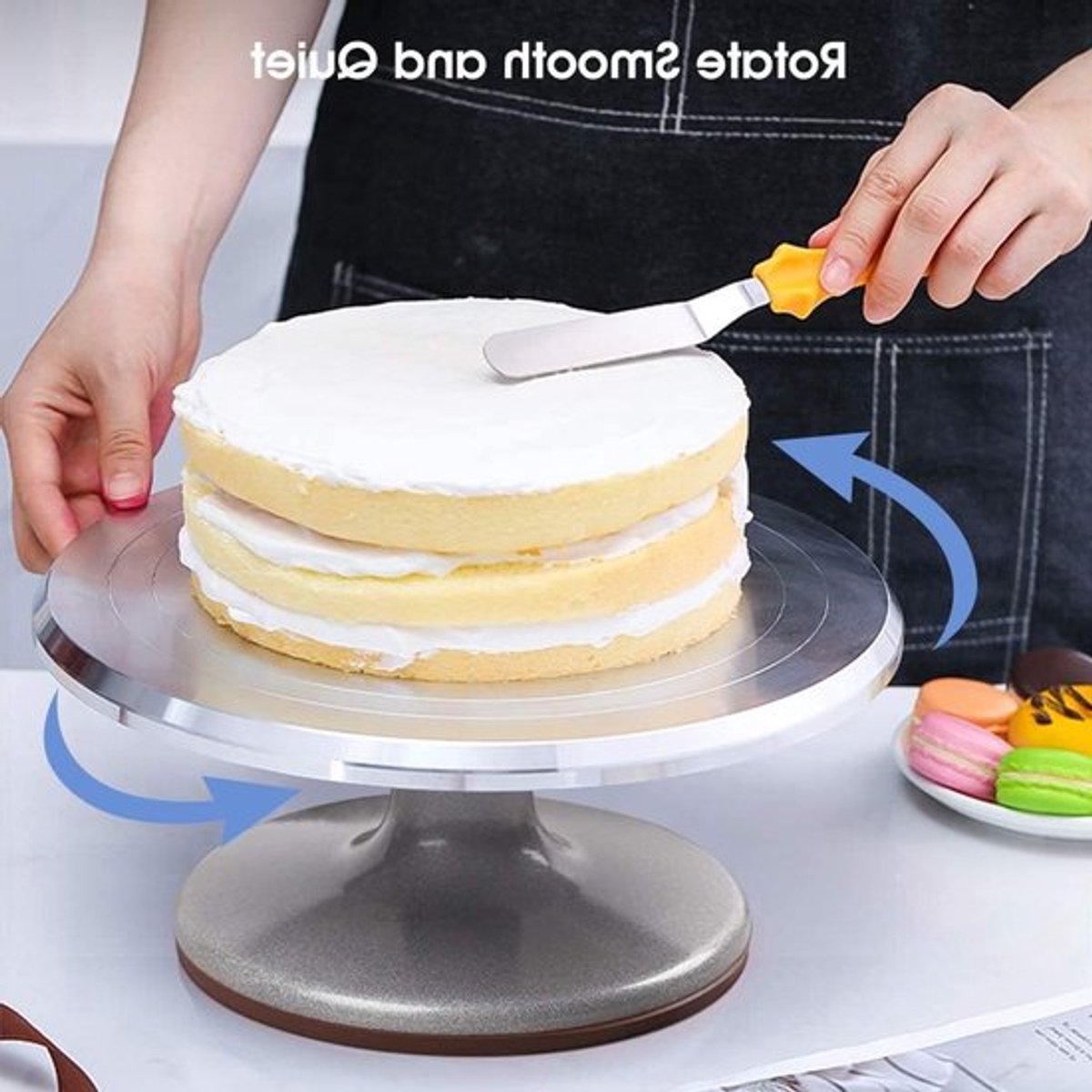 Draaitafel voor Taarten, Handig voor Cake Decoratie, 12 Inch Rotating Stand voor Bakkerij en Restaurant
