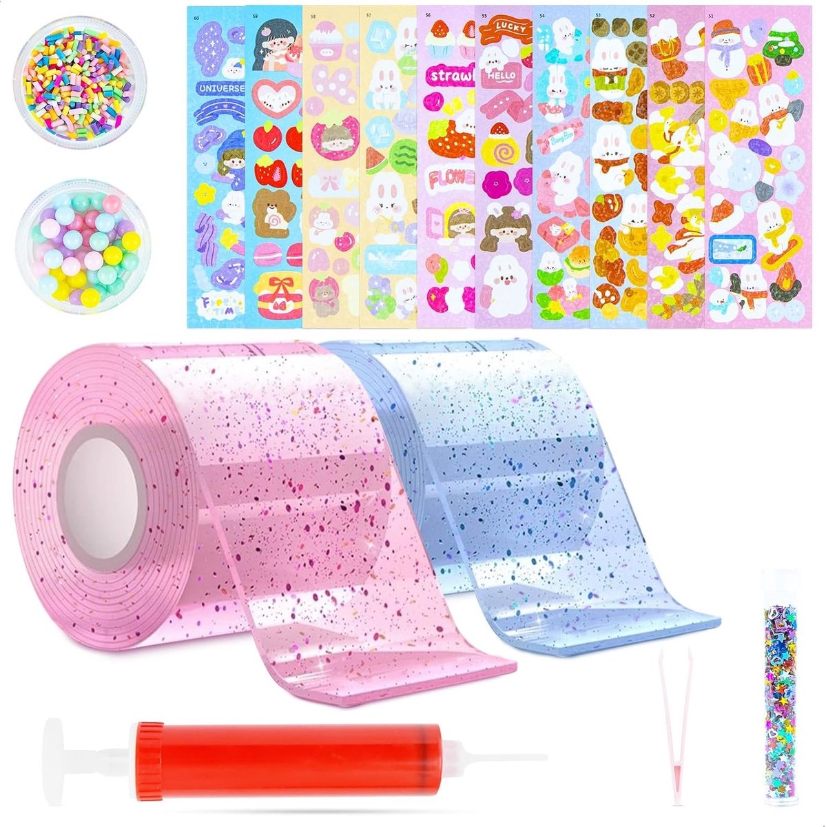 27-delige DIY Nano Tape Bubble Set voor Creatieve Projecten met Multifunctionele Stickers en Stressverlichting Craft Kit