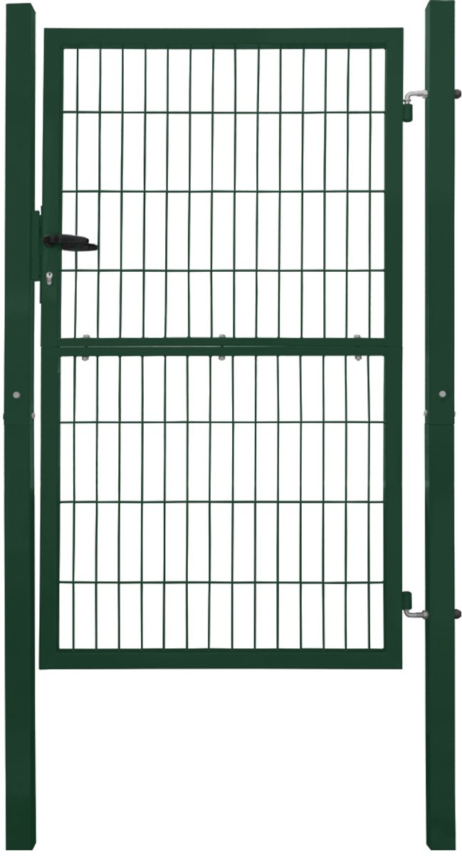 Tuinpoort / Hekpoort / Looppoort – Vierkante buis – Antraciet / Groen – Met slot (V2A roestvrij staal)