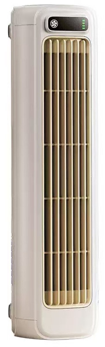 Draagbare aircooler, stille koelventilator met 3 windsnelheden, ophangbaar met haken, luchtcirculatie, lange batterijduur, geschikt voor keuken, (Abrikoos)