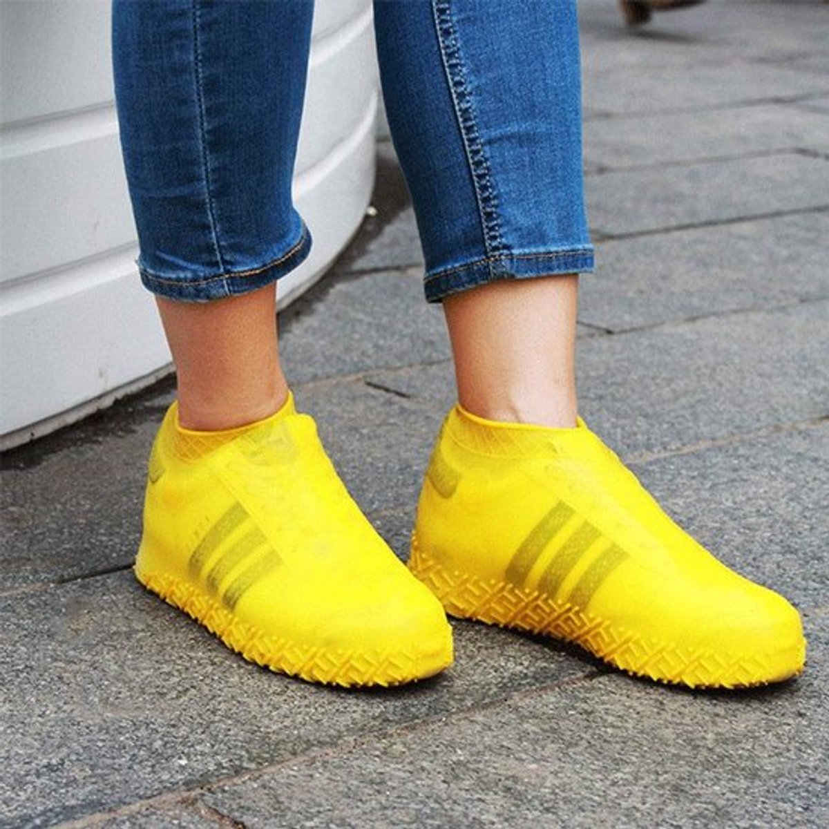 Waterdichte overschoenen - Herbruikbare regenoverschoenen - Comfortabel en ademend - Blauw - Schoenbeschermers - Ideaal voor regenachtige...