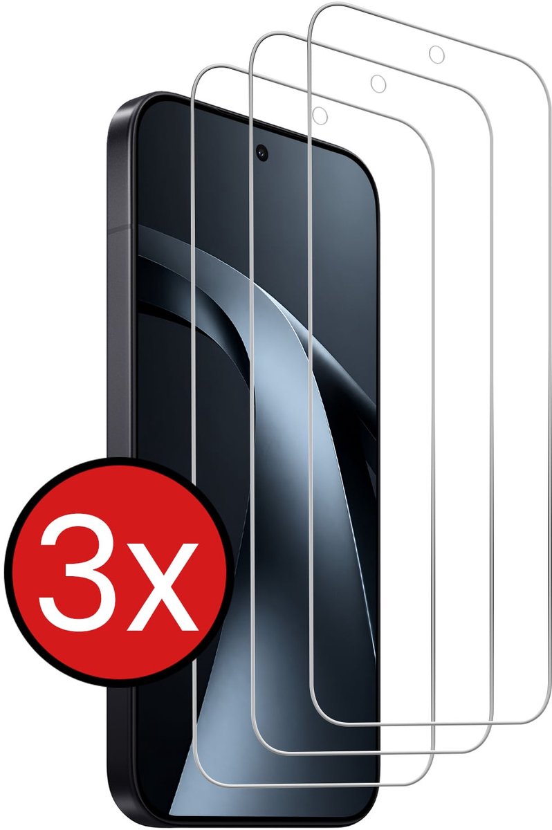 Screenprotector - 3 Stuks - Geschikt voor Xiaomi 17T Pro - Extra Sterk - Beschermglas - Gehard Glas - Tempered Glass - Screen Protector