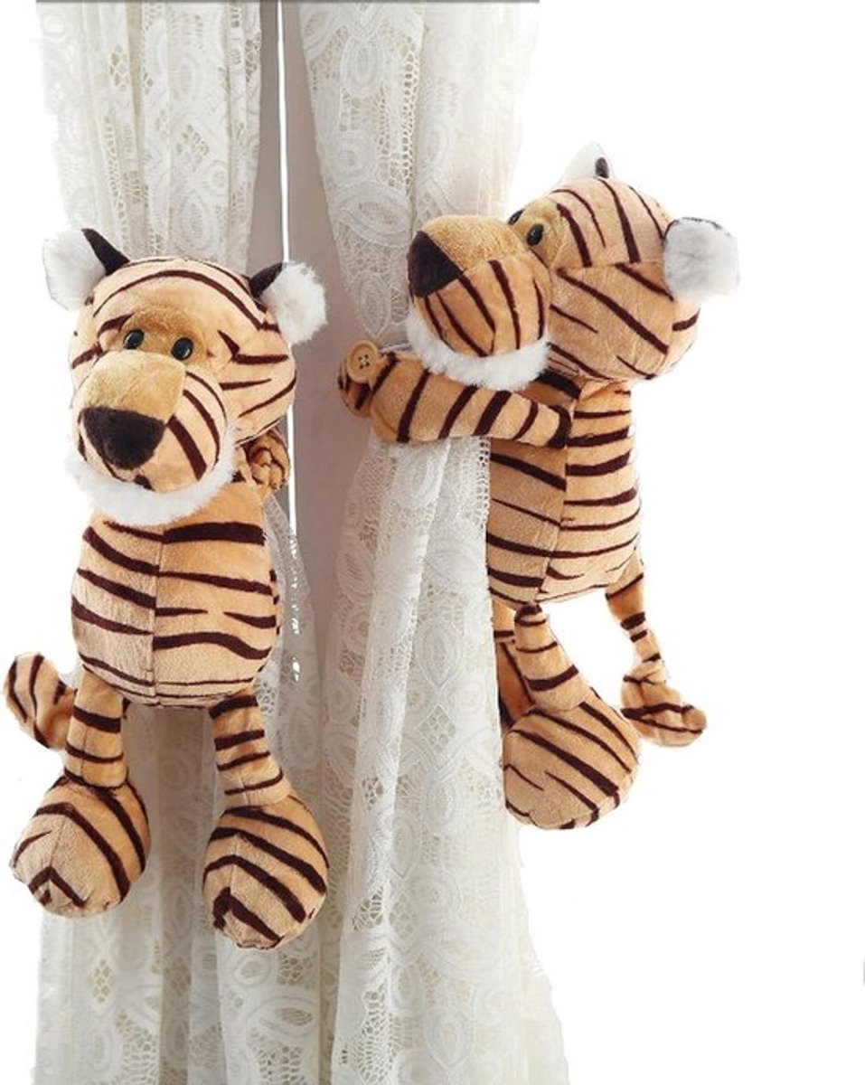 Set van 2 tijger gordijn houders voor kinderkamer decoratie