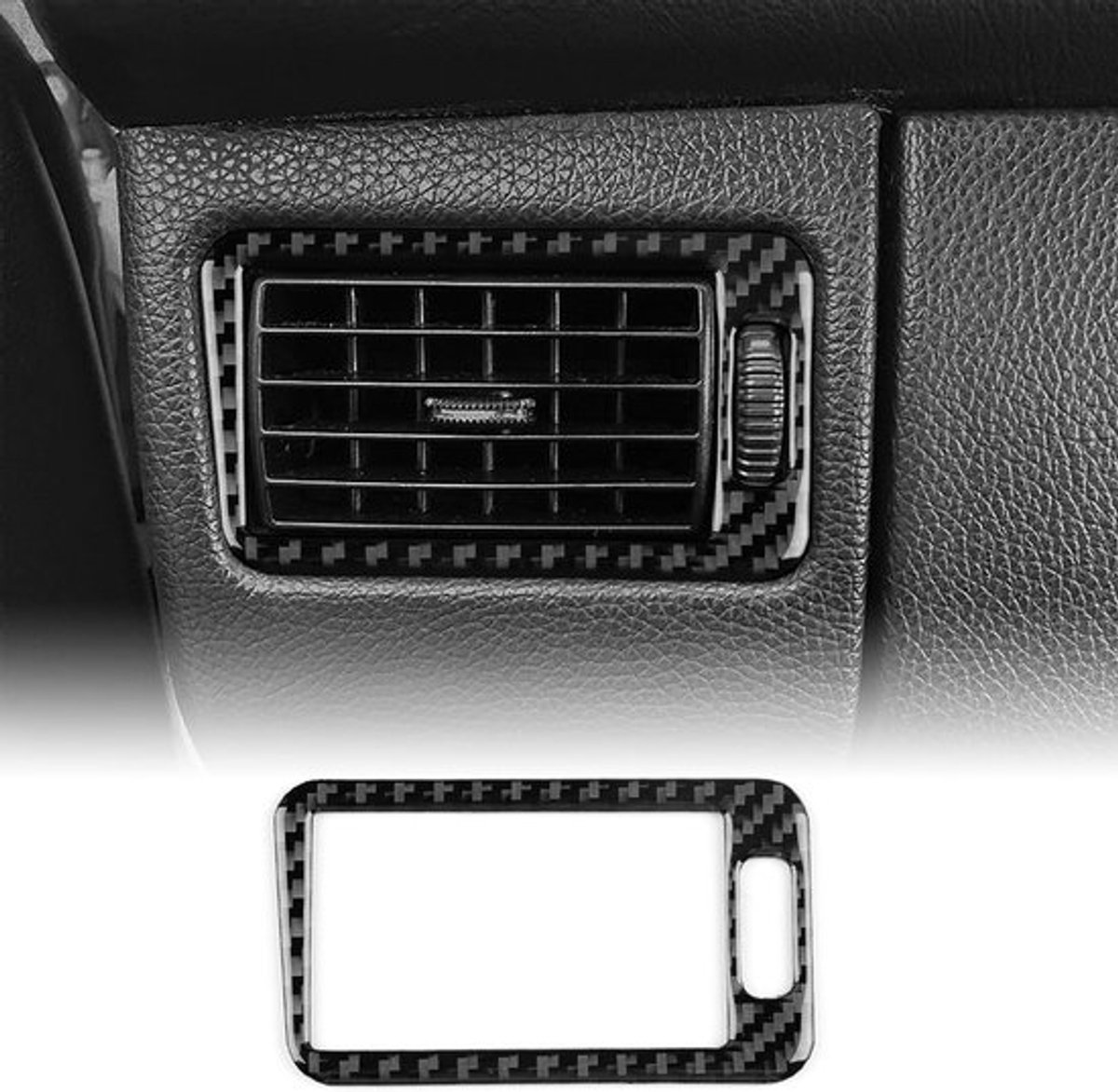 Interieur Accessoires voor SLK R170 (1996-2003) - Console en Luchtuitlaat Frame Sticker in Zwart