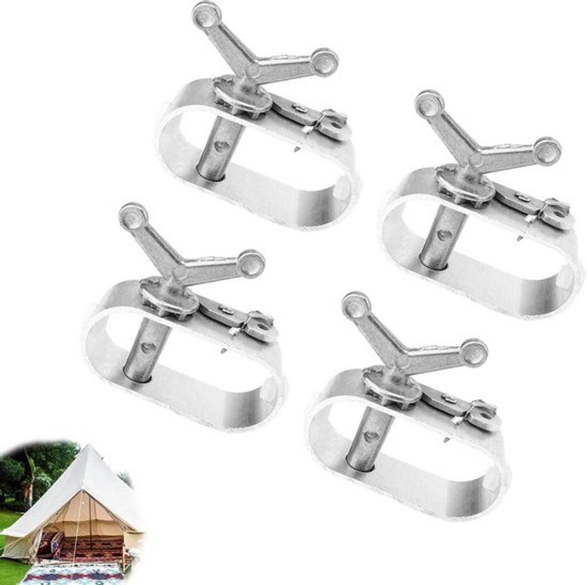 Draadspanners 4 stuks aluminium zwembadafdekking touw spanslot campingtenten