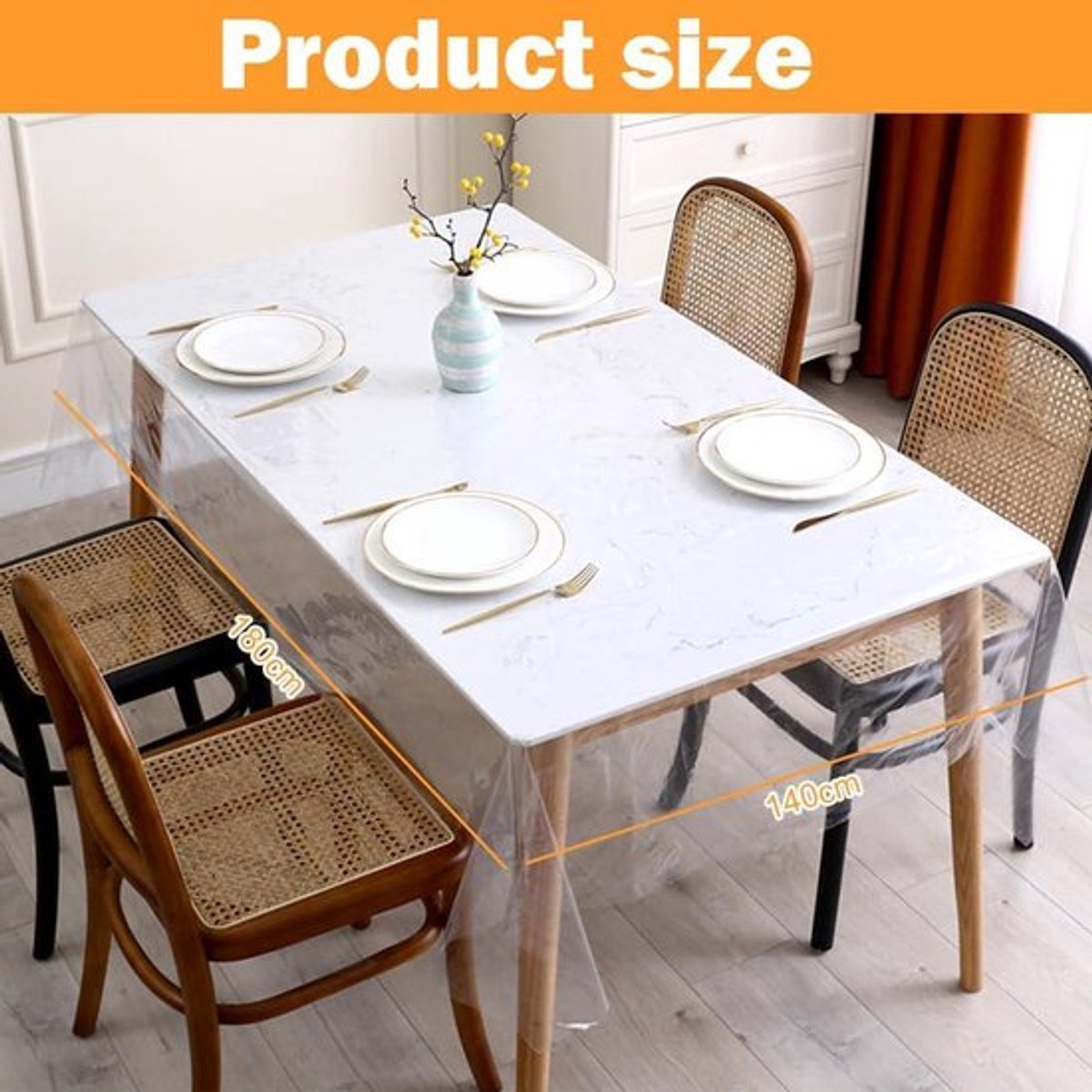 Transparant tafelkleed PVC 100x150 cm - Afwasbaar en sterk - Tafelfolie voor extra bescherming