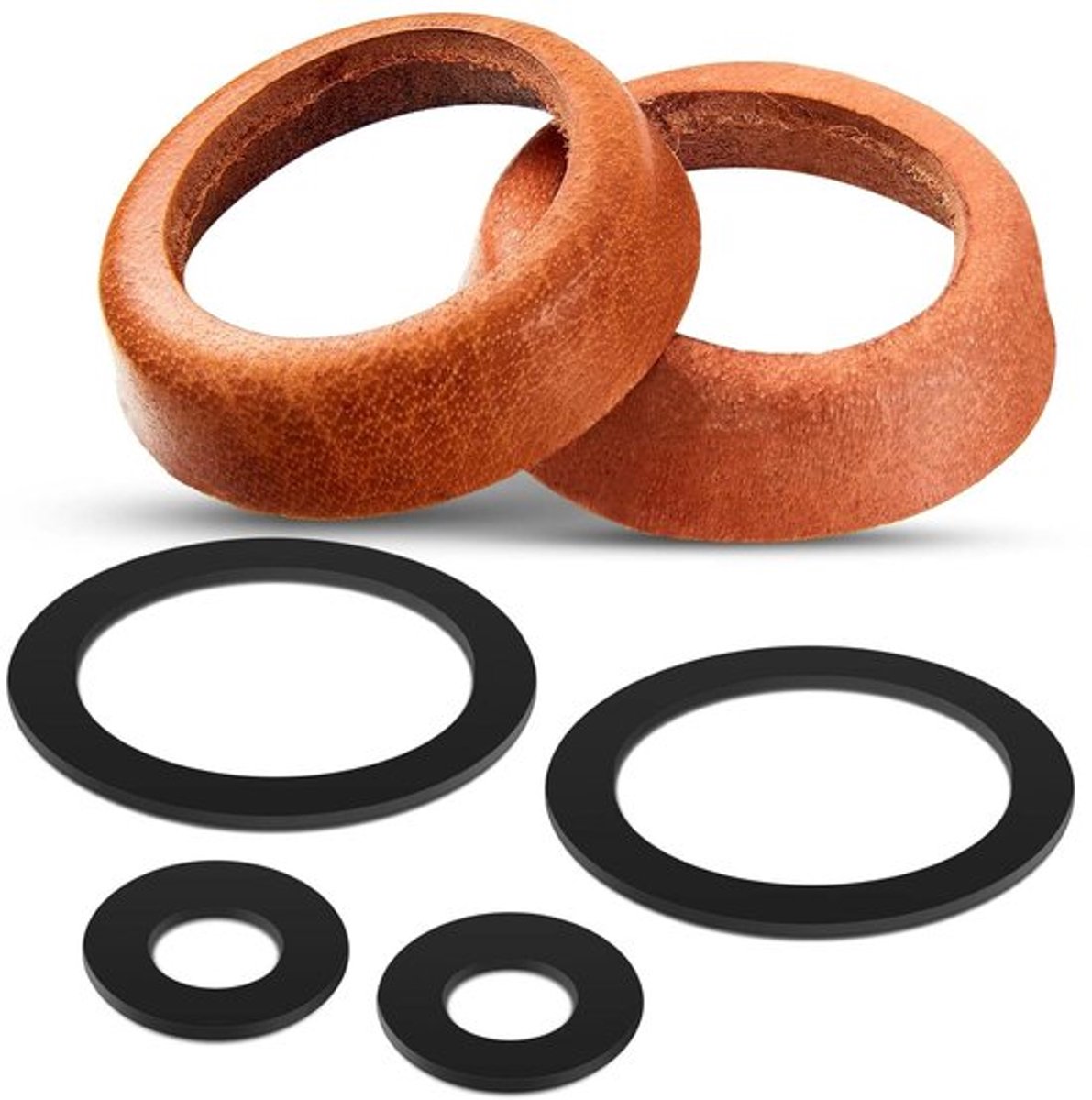 Lederen afdichtingsset voor handvatpomp - Type 75 - O ring afdichting - Zuigermanchet - Reserveonderdelen - Pompaccessoires