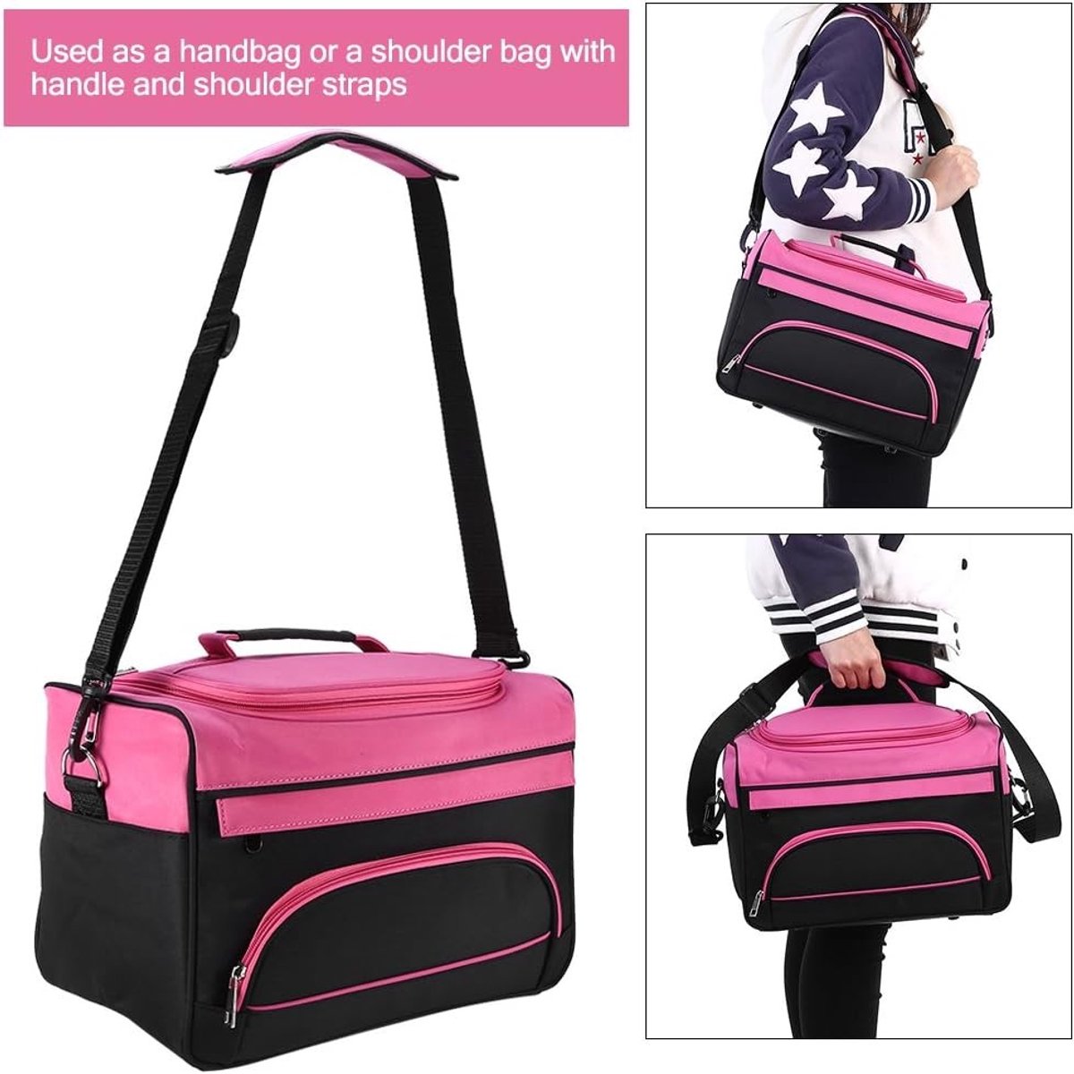 Draagbare Kapperskoffer, Grote Salon Tooltas voor Scharen, Kam en Hairstyling Benodigdheden, Handbagage en Reisoplossing