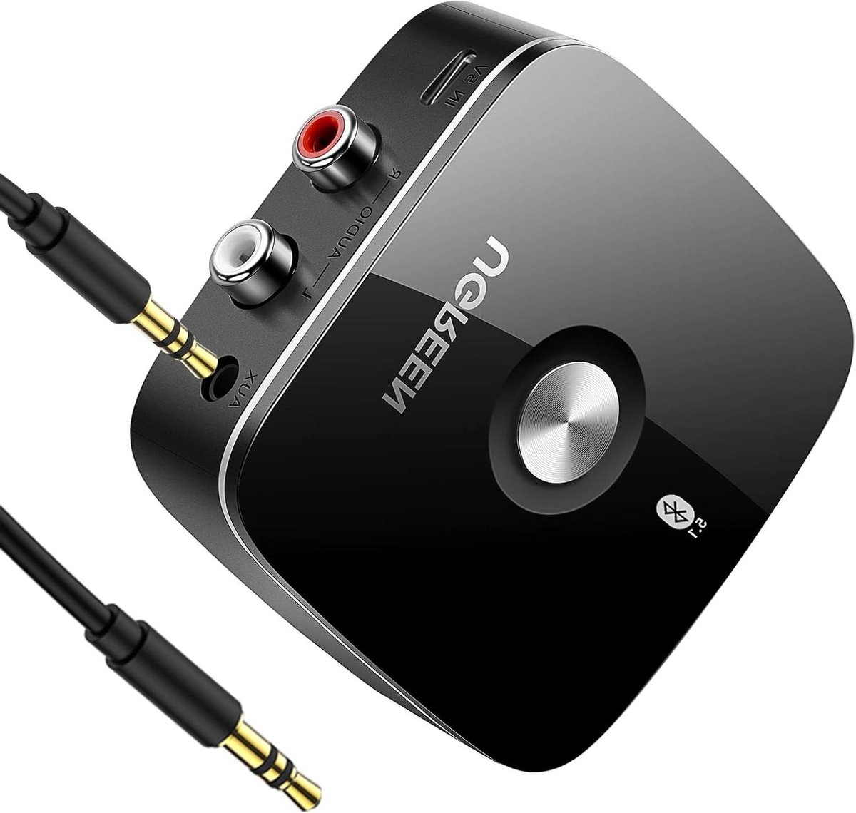 Audio Adapter - Draadloze Ontvanger - Muziek Streamen - aptX HD Ondersteuning - 10 Meter Bereik - Zwart