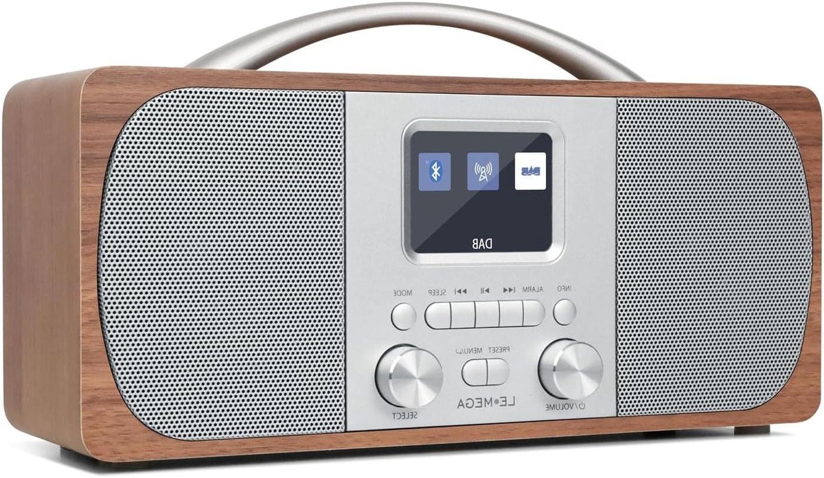 Digitale Radio - DAB FM - Muziek Luisteren - Stereo Geluid - W255*H132*D100 MM - Houtkleurig