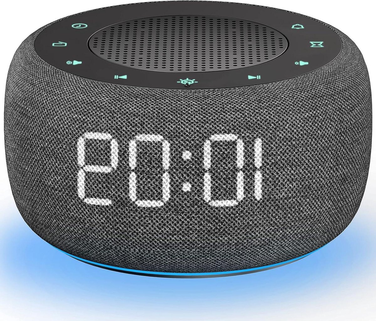 Digitale Wekkerradio - Nachtkastje Radio - Ontspannen Wakker Worden - 7 Kleuren Nachtlamp - 9.5 x 3.81 x 6 cm