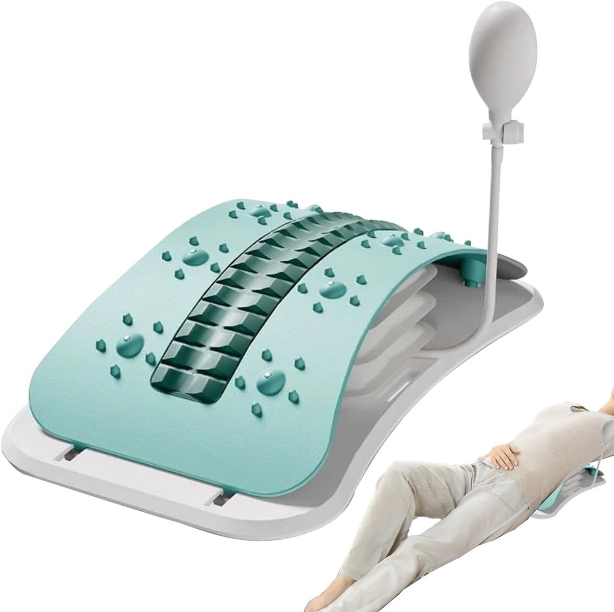 Rugkraker Fitness Workout Stretch Apparatuur | Meerdere Niveaus Rugsteun Rekker Wervelplank Toestel Rugwerveldeck Kraakmassager Voor Sportschool Kantoor Slaapkamer