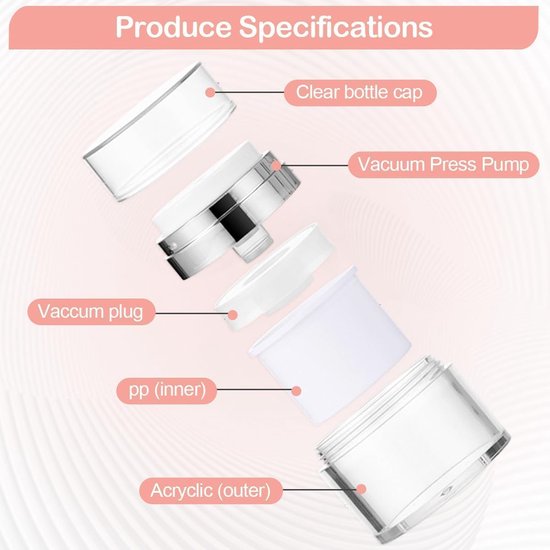 Crèmepotjes, 3 stuks, pompdispenser voor crème, navulbare reiscrème, draagbare cosmeticacontainer voor crème, lotion voor thuisgebruik op reis (15/30/50 ml) — afbeelding 2