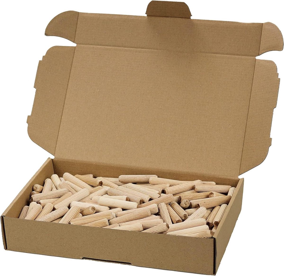 Houten pluggen - Houtverbinding - Meubels maken - Gegroefd design - 8x40mm 500 stuks - Natuurlijk