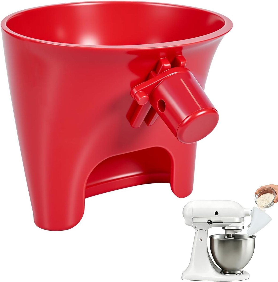 Flour Funnel voor Keukenmachines, Accessoires voor Artisan 5QT met Kantelkop, Perfect voor Bakken en Koken