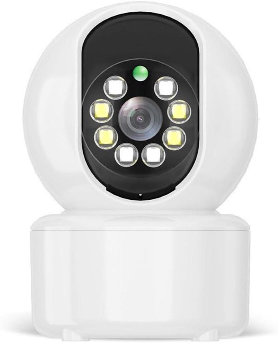 Beveiligingscamera Binnen - Woonkamer Camera - Huis Bewaken - Bewegingsdetectie Alarm - 1080p HD - Wit