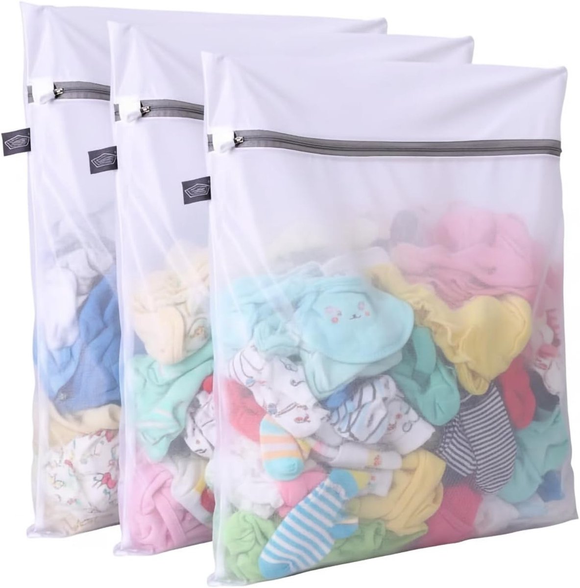 Mesh Waszak voor Delicate Kleding, Wasmachine Netzak met Rits voor Ondergoed, Sokken en Kleine Speelgoedjes, Ideaal voor het Wassen en Drogen van Kledingstukken en Accessoires
