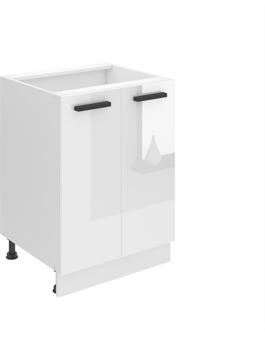 BELINI Keukenonderkast SD2 60 cm met 2 Deuren - Wit Hoogglans