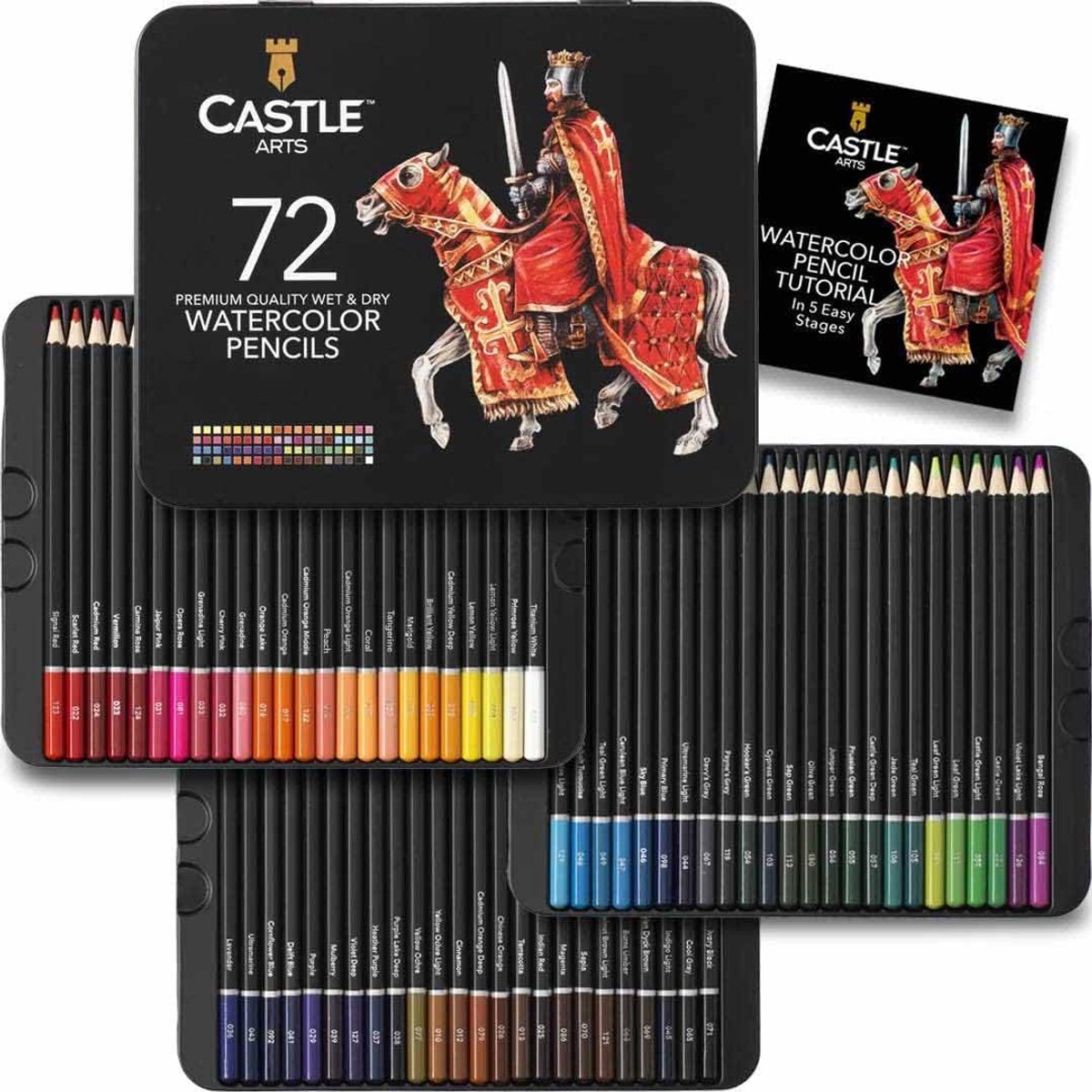 Thijox - Aquarelpotloden 72 Stuks Set - Hoogwaardige Kunstenaars Kleurpotloden - Levendige Kleuren - Wateroplosbaar voor Magische Mengeffecten - Perfe