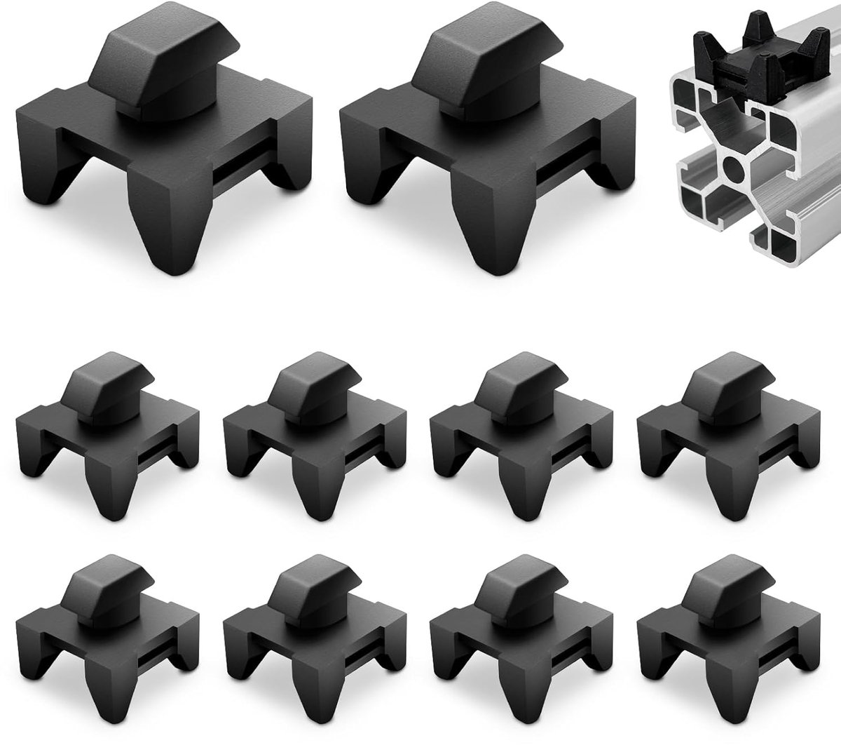 Kabelhouder aluminium profiel 40 x 40 cm - stevige draadclips - perfect voor montage - ShopVlot