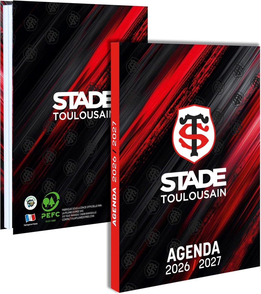 SnelShoppen - Schoolagenda 2026/2027, Officiële Rugby-collectie, Stade Toulousain, Agenda voor Kinderen, Sportieve Agenda, Beschikbaar in Maat A5, Ide