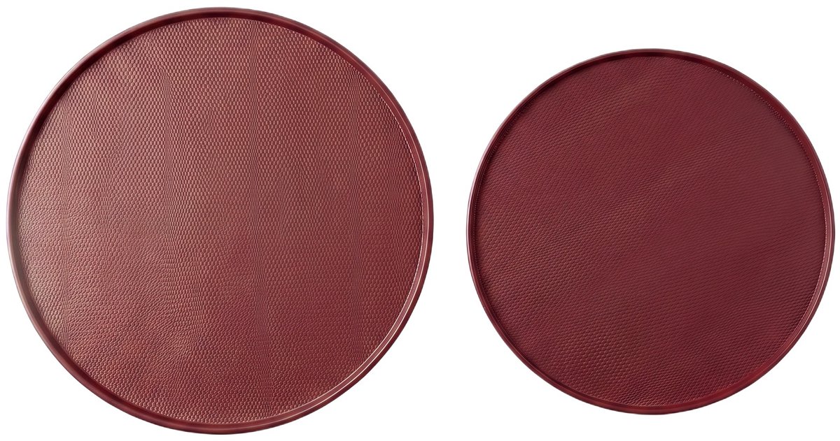 Sevan Dienbladen Set – Rond Metaal Bruin – Warme & Gezellige Sfeer