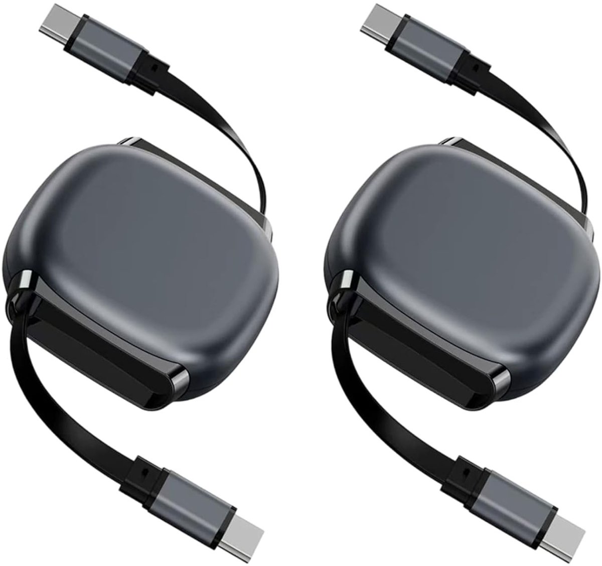 Retractable USB C Kabel 1m - 240W Snellader, Verstelbare Lengte, Geschikt voor iPhone 16/15 Pro Max en Galaxy S25/24