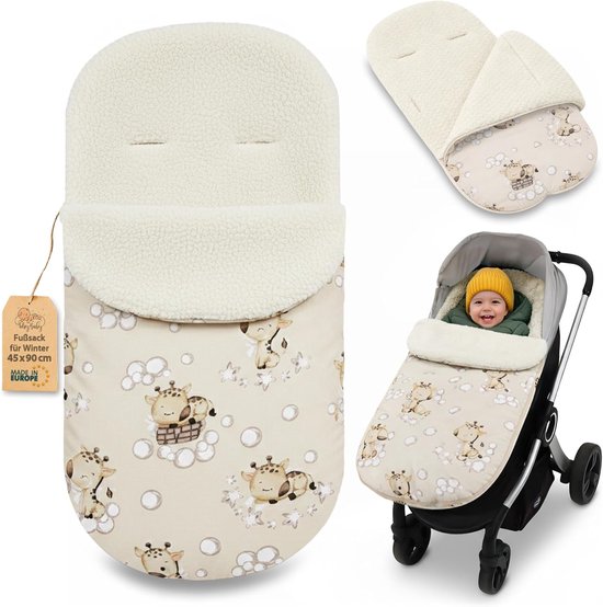Voetenzak Kinderwagen - Baby Omslagdeken - Winterse Uitjes - Waterafstotende Buitenlaag - 90x45 cm - Donker Grijs — afbeelding 4