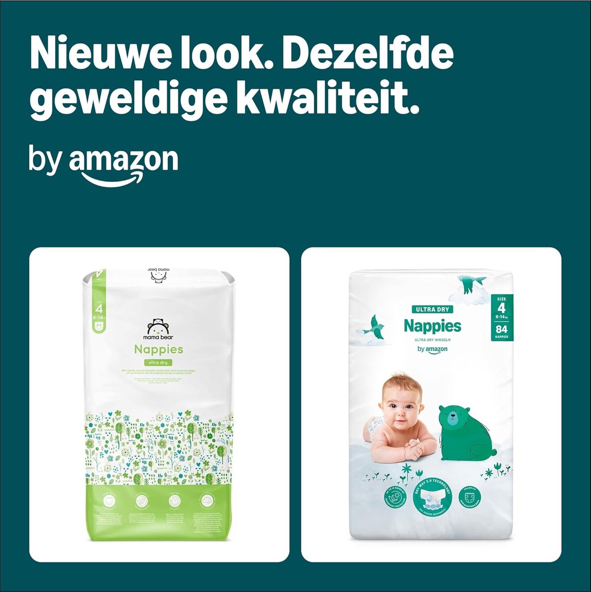 SnelShoppen - 168 Ultra-Dry Luiers Maat 4 (8-14 kg) - Nieuwe Versie - Absorberend, FSC-gecertificeerd, Comfortabel en Droog - Perfect voor Baby's