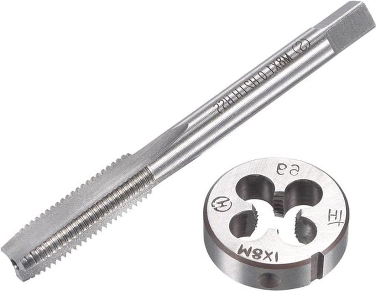 Metrische Linkshandige Tap en Matrijsset 8 mm - Draadsnijden - Reparatie & Doe-het-zelf