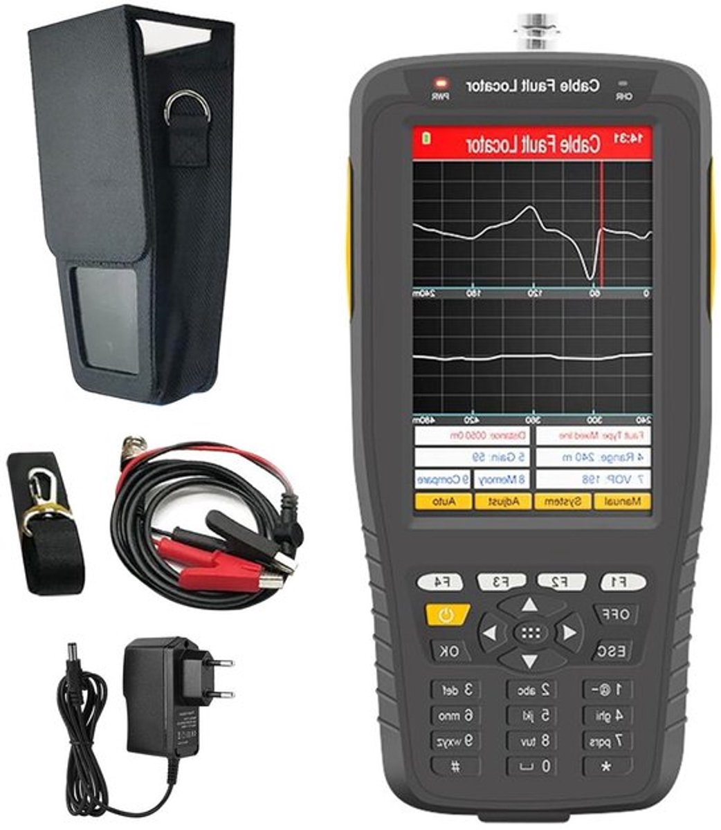 Digitale Kabelfouttester met 8 Km Bereik en Intelligente Afstandsmeter voor Nauwkeurige Kabelfoutanalyse en Golfvormherkenning (EU-stekker 100-240v)