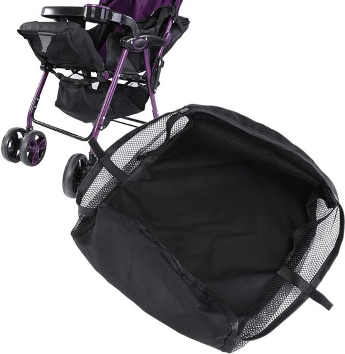 Kinderwagen Ondermand Buggy Shopping Opbergkoffer Organizer Tas - Set van 2 stuks - Handig voor Extra Opbergruimte